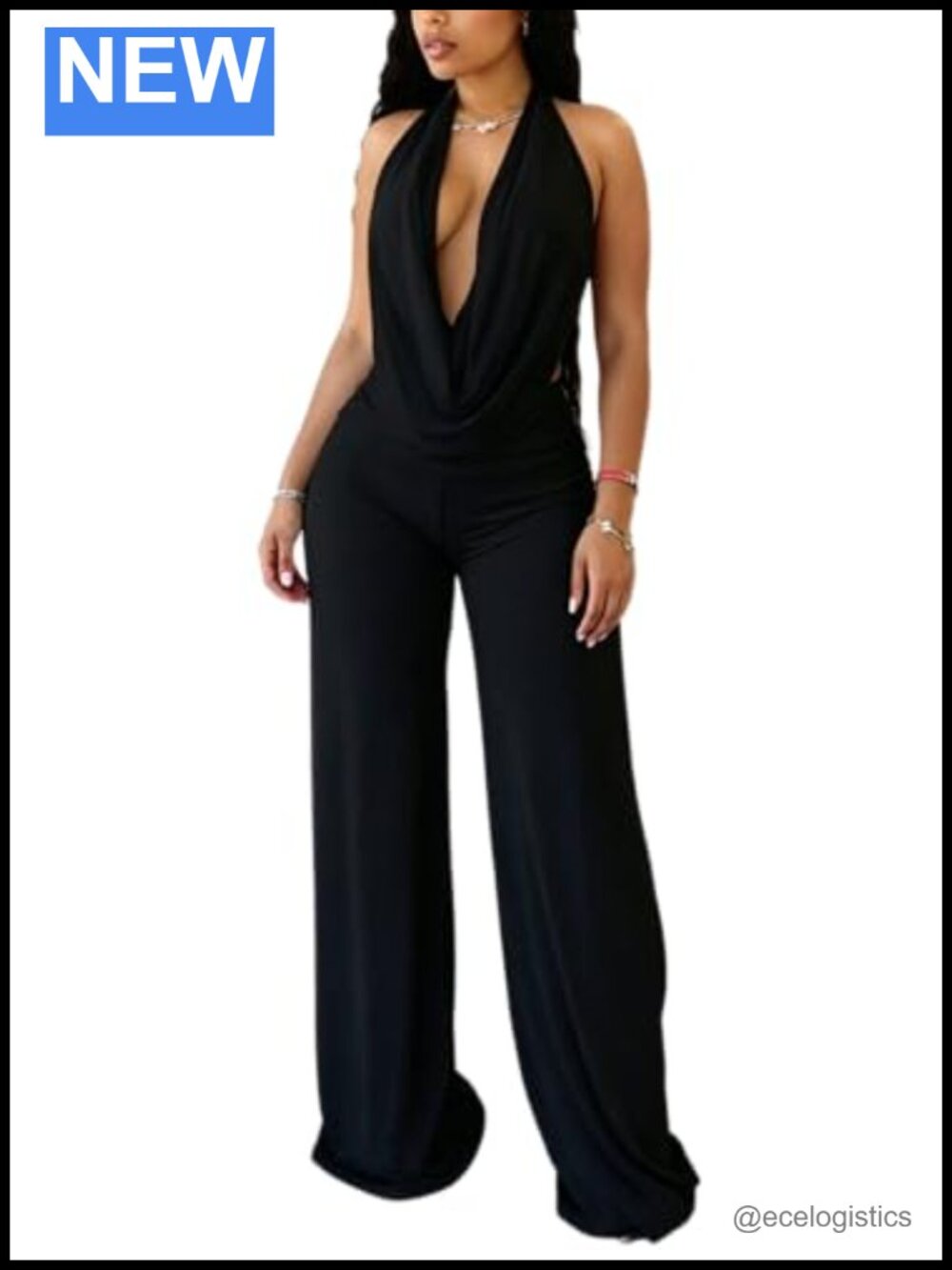 Sexy 2 Piece Halter Neck Backless Party Set Stretchy Club Night Out